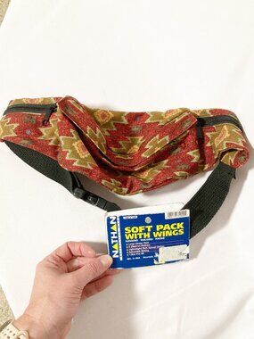 Vintage Southwestern Aztec Nathan Soft Pack with Wings Belt Bag NWT